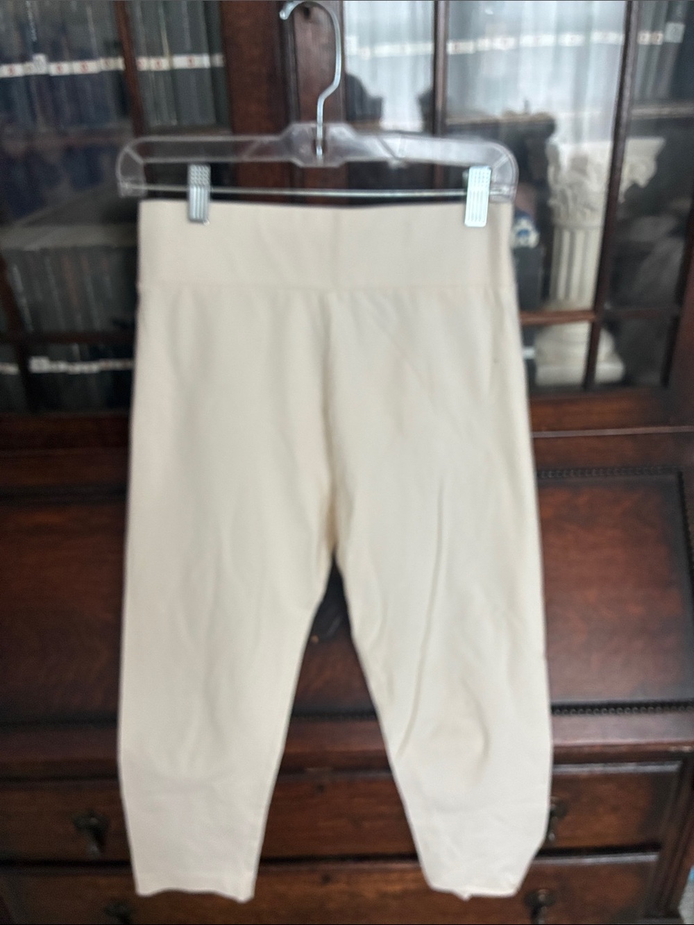 Women's Cream High-Waist Leggings